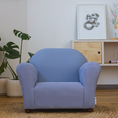 Gemma Violet Weybridge Kid s Club Chair Gingham Pattern